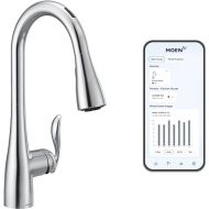 Moen 7594EVC Arbor Smart Faucet Touchless Pull Down Sprayer Kitchen Faucet with Voice Control and Power Boost, Chrome