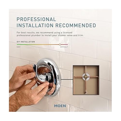  Moen Engage Magnetix Matte Black Multi-Function Handshower and Rainfall Shower Head Trim Combo with Shower Handle, Tub Spout, Metal Hose and Valve, 82304BL