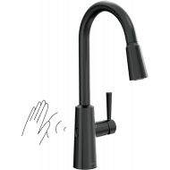 Moen Riley Matte Black Single Handle High Arc Pull Down Kitchen Faucet, 7402EWBL