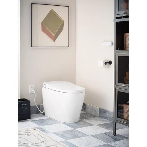  Moen ET900 2-Series Tankless Bidet One Piece Elongated Bidet Toilet with Remote, Auto Flush, and Warm Air Dryer, and Temperature Control, White