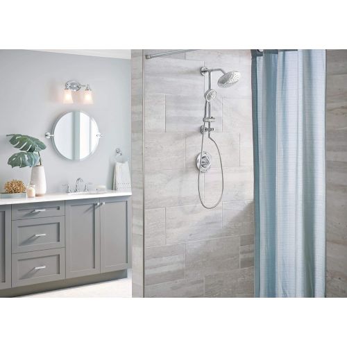  Moen DN0792CH Iso 22-Inch x 22-Inch Frameless Pivoting Bathroom Tilting Mirror, Chrome