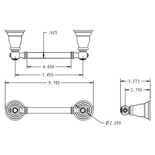  Moen YB5408ORB Kingsley Pivoting Toilet Paper Holder, Oil-Rubbed Bronze