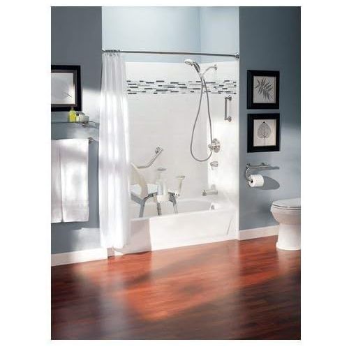  Moen CSI LR2352DCH Moen Home Care 8-Inch Grab Bar with Integrated Toilet Paper Holder, Chrome