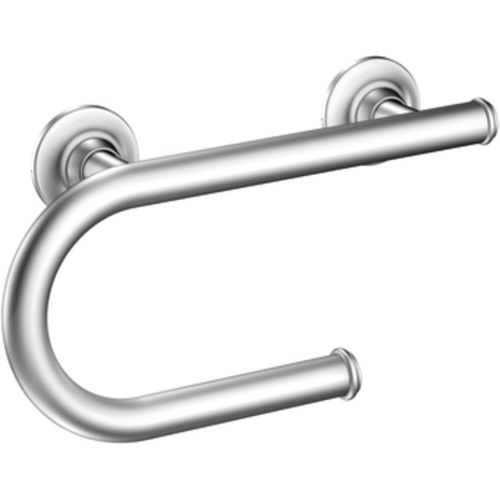  Moen CSI LR2352DCH Moen Home Care 8-Inch Grab Bar with Integrated Toilet Paper Holder, Chrome