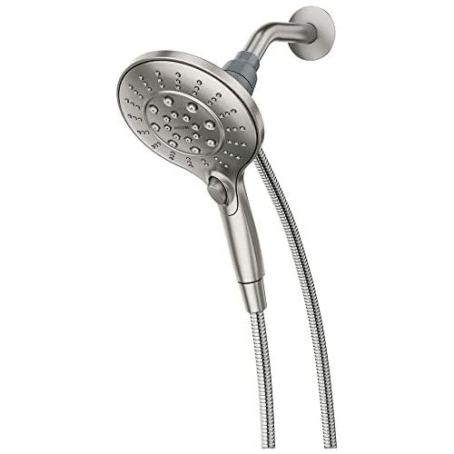  Moen 26112SRN Engage Magnetix Six-Function 5.5-Inch Handheld Showerhead with Magnetic Docking System, Spot Resist Brushed Nickel