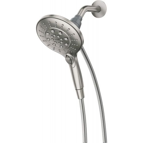  Moen 26112SRN Engage Magnetix Six-Function 5.5-Inch Handheld Showerhead with Magnetic Docking System, Spot Resist Brushed Nickel