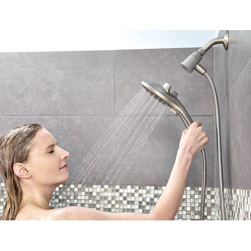  Moen 26112SRN Engage Magnetix Six-Function 5.5-Inch Handheld Showerhead with Magnetic Docking System, Spot Resist Brushed Nickel