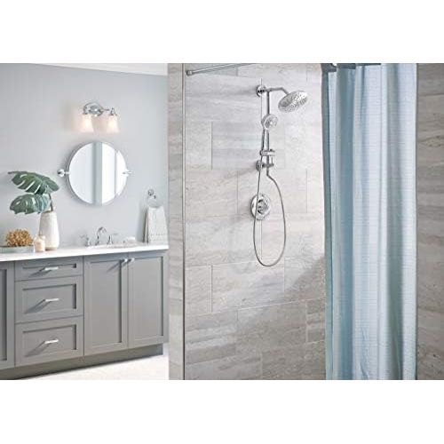  Moen DN0792CH Iso 22-Inch x 22-Inch Frameless Pivoting Bathroom Tilting Mirror, Chrome