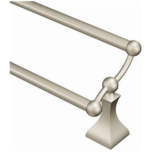  Moen DN8322BN Retreat 24-Inch Bathroom Double Towel Bar, Brushed Nickel