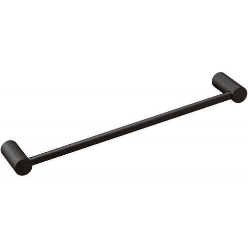  Moen YB0424BL Align 24-Inch Bathroom Towel Bar, Matte Black with Moen YB0408BL Align Pivoting Toilet Paper Holder, Matte Black