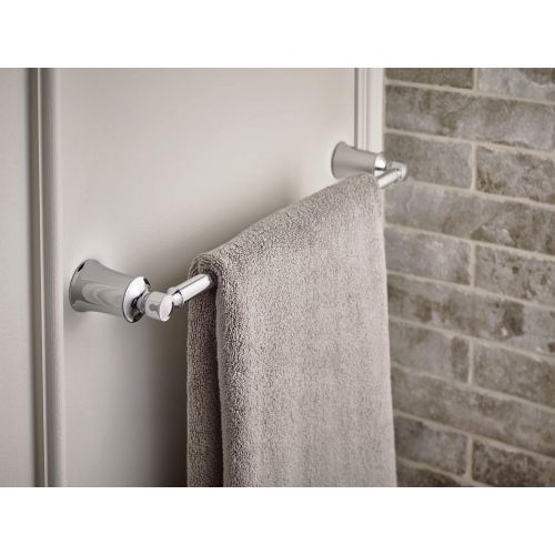  Moen YB2124ORB Dartmoor 24-Inch Bathroom Towel Bar, Oil Rubbed Bronze