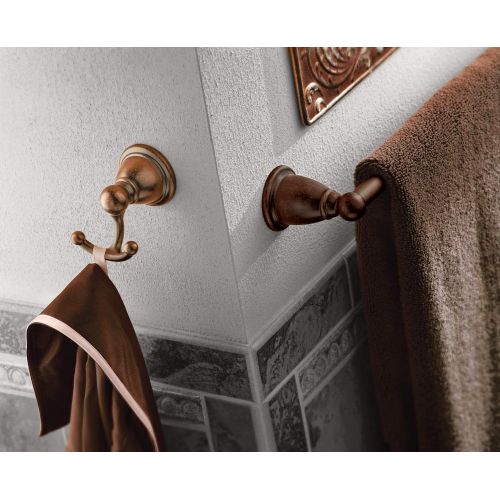  Moen YB2224ORB Brantford Collection 24-Inch Bathroom Single Towel Bar, Oil Rubbed Bronze