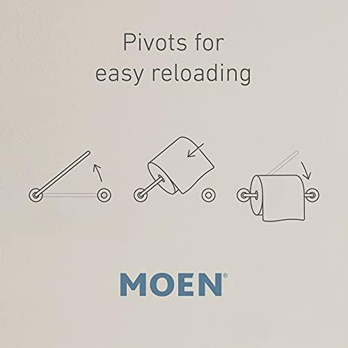  Moen YB6408BN Belfield Pivoting Toilet Paper Holder, Brushed Nickel