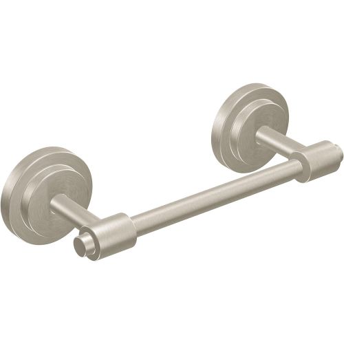  Moen DN0708BN Iso Collection Double Post Modern Pivoting Toilet Paper Holder, Brushed Nickel