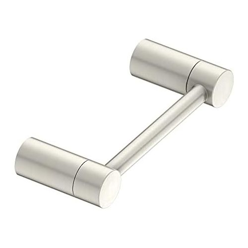  Moen YB0408BN Align Pivoting Double Post Modern Toilet Paper Holder, Brushed Nickel