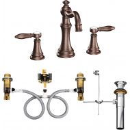 Moen TS42108ORB-9000 Weymouth Two-Handle High Arc Bathroom Faucet with Valve, Oil Rubbed Bronze