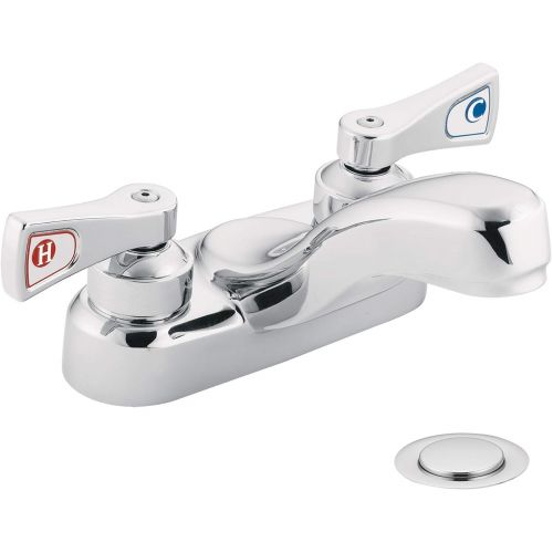  Moen 8216 Commercial M-Dura 4-Inch Centerset Lavatory Faucet with Drain 2.2 gpm, Chrome