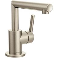 Moen S43001BN Arris One-Handle Single Hole Modern Bathroom Faucet, Brushed Nickel