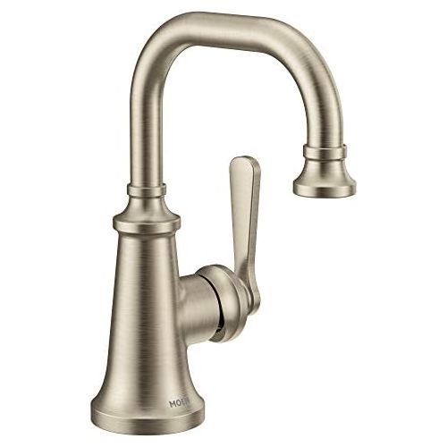  Moen S44101BN Colinet One-Handle Single Hole Traditional Bathroom Sink Faucet, Brushed Nickel