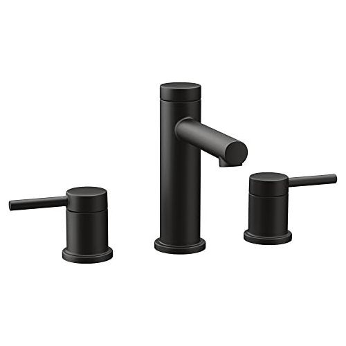  Moen T6193BL Align Two-Handle Modern 8-Inch Widespread Bathroom Faucet Trim Kit, Valve Required, Matte Black