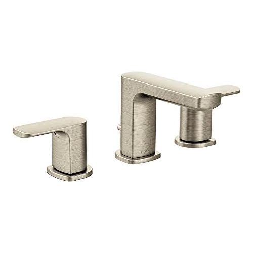  Moen T6920BN Rizon Two-Handle Widespread Bathroom Faucet without valve, Brushed Nickel
