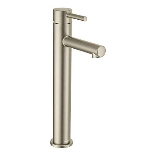  Moen 6192BN Align One-Handle Single Hole Modern Vessel Sink Bathroom Faucet, Brushed Nickel