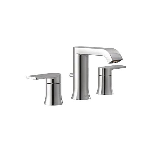  Moen T6708 Genta Two-Handle Widespread Modern Bathroom Faucet, Valve Required, Chrome