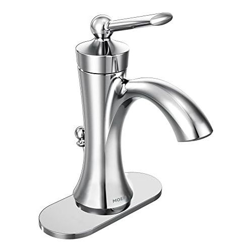  Moen 4500 Wynford One-Handle High-Arc Bathroom Faucet with Drain Assembly, Chrome