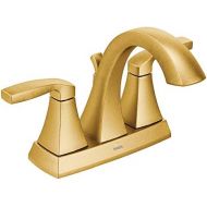 Moen 6901BG Voss Two-Handle High Arc Centerset Bathroom Faucet, Brushed Gold