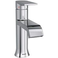 Moen 6702 Genta One-Handle Single Hole Modern Bathroom Sink Faucet with Optional Deckplate, Chrome