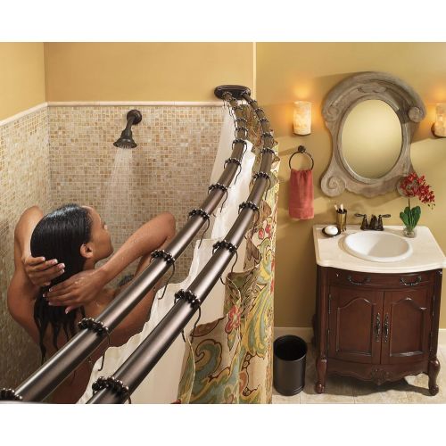  Moen 6610ORB Brantford Two-Handle Low Arc Bathroom Faucet with Drain Assembly, Oil Rubbed Bronze