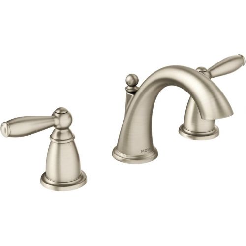  Moen T6620BN Brantford Two-Handle 8 in. Widespread Bathroom Faucet Trim Kit, Valve Required, Brushed Nickel