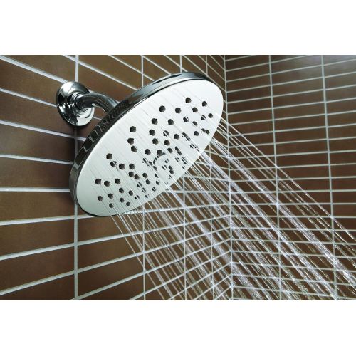  Moen S6360EPBN 8 Eco-Performance Single-Function Rainshower Showerhead with Immersion Technology at2.0 GPM Flow Rate, Brushed Nickel