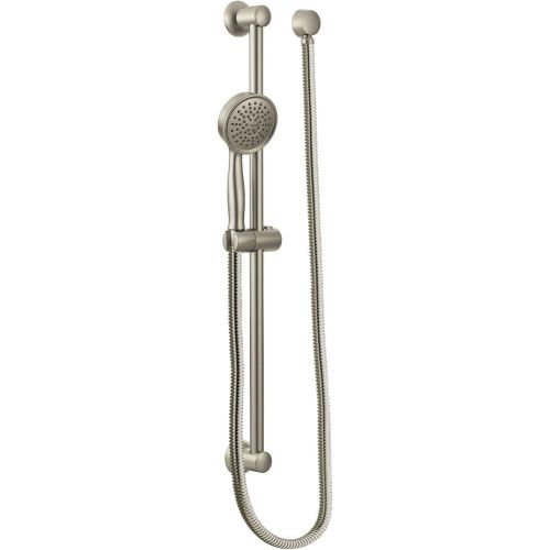  Moen 3668EPBN Handheld Showerhead with 69-Inch-Long Hose Featuring 24-Inch Slide Bar, Brushed Nickel