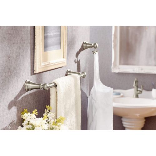  Moen YB8418NL Weymouth 18-Inch Towel Bar, Nickel