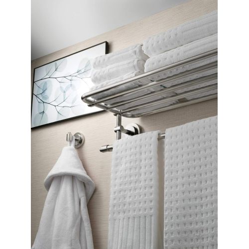  Moen DN0794BN Iso Bathroom Towel Shelf, Brushed Nickel