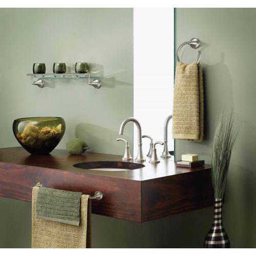  Moen YB5890BN Icon Vanity Shelf, Brushed Nickel