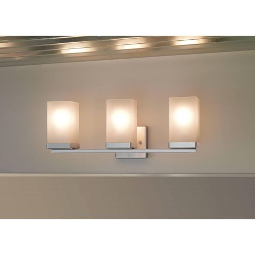  Moen YB8863BN 90 Degree Three Globe Bath Lighting, Brushed Nickel