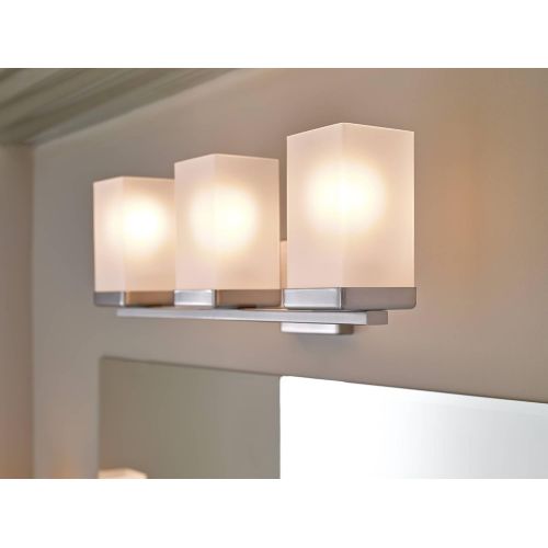  Moen YB8863BN 90 Degree Three Globe Bath Lighting, Brushed Nickel