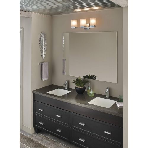  Moen YB8863CH 90 Degree Three Globe Bath Lighting, Chrome