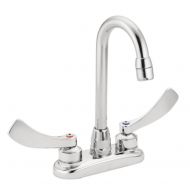 Moen 8278SM Commercial M-Dura 4-Inch Centerser Bar/Pantry Faucet with 4-Inch Smooth Wrist Blade Handles and 3 5/8-Inch Spout Reach, 2.2-gpm, Chrome
