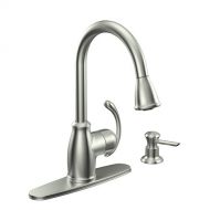 Moen CA87055SRS Single Handle Kitchen Faucet with Pullout Spray from the Terrace Collection, Spot Resist Stainless