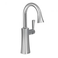 Moen S62608 Etch One-Handle High Arc Pulldown Single Mount Bar Faucet, Chrome