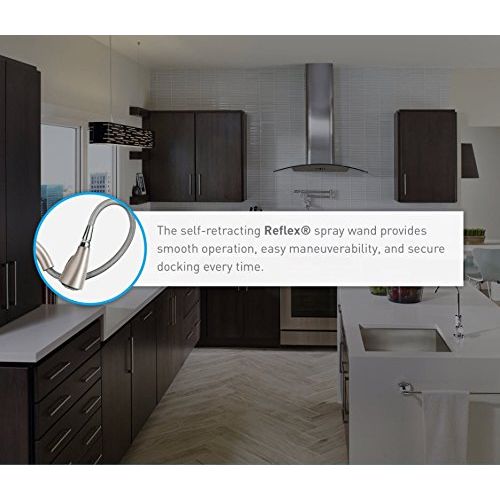  Moen S62608 Etch One-Handle High Arc Pulldown Single Mount Bar Faucet, Chrome