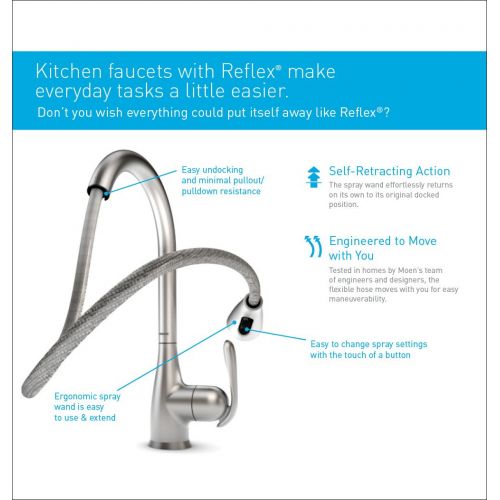  Moen S62608 Etch One-Handle High Arc Pulldown Single Mount Bar Faucet, Chrome