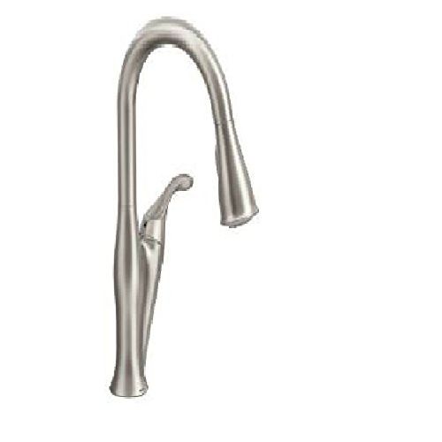  Moen 87211SRS Benton One Handle High Arc Pulldown Kitchen Faucet, Spot Resist Stainless