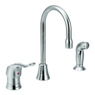 Moen 8138 Commercial M-Dura Single Handle Multi-Purpose Faucet with Side spray 2.2 gpm, Chrome