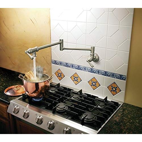  Moen S664BG Traditional Pot Filler Kitchen Faucet, Brushed Gold