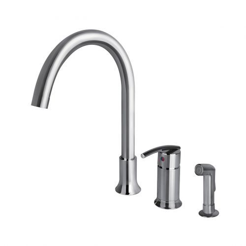  Moen Ultra Faucets UF11140 Contemporary Collection Single-Handle Kitchen Faucet with Side-Spray, Chrome