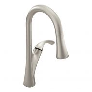 Moen 9124SRS Notch One-Handle High-Arc Pulldown Kitchen Faucet featuring Reflex, Spot Resist Stainless